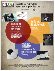Open Morning del Fab Lab Pavia 07/03/2015