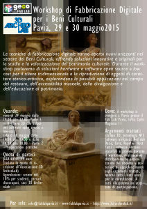 Workshop di fabbricazione digitale per i beni culturali!